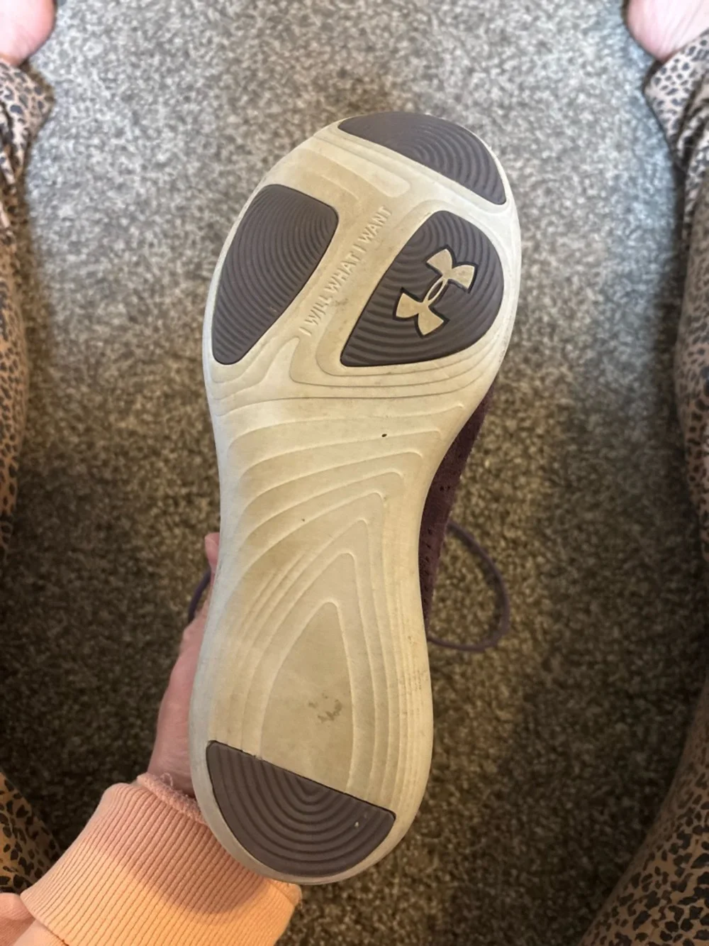 Women’s under armour Purple Suede Casual Sneakers - Lightweight Comfort - Picture 2 of 2